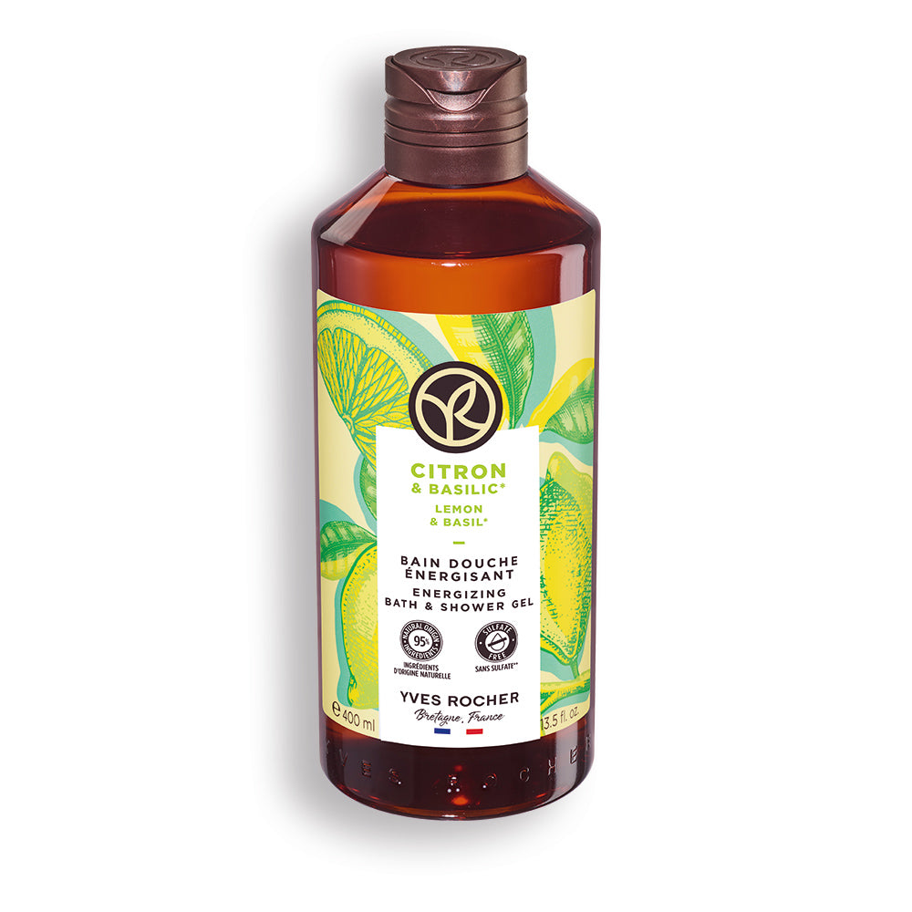 Lemon & Basil Energizing Bath & Shower Gel