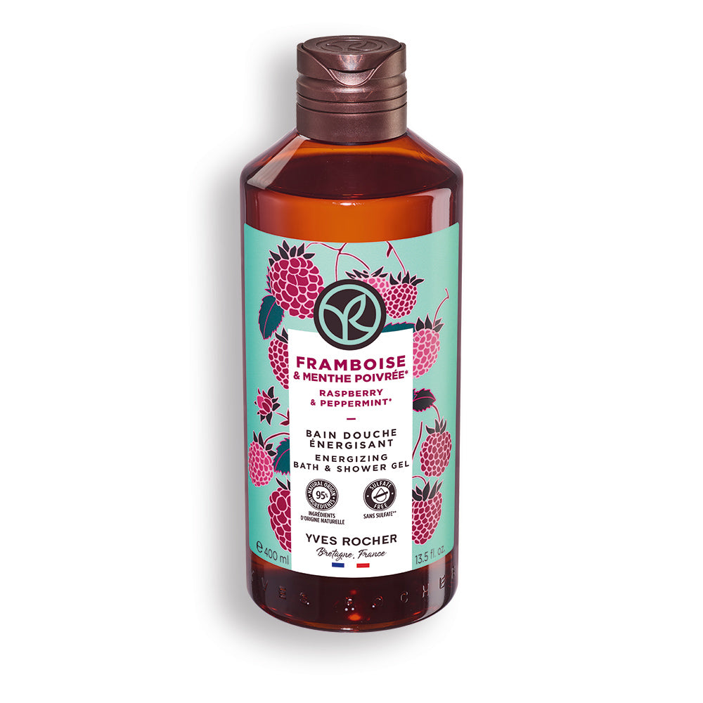 Raspberry & Peppermint Energizing Bath & Shower Gel